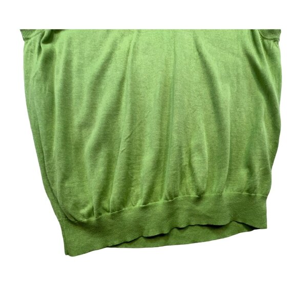 Kenneth Roberts Platinum Sleeveless Sweater Vest M Green Silk Blend - Picture 6 of 10